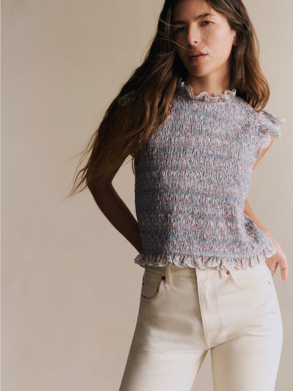 Sezane Liorane Blouse Fiorentino Print - Size 8
